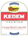 Kedem Concord Kosher Cream Red
